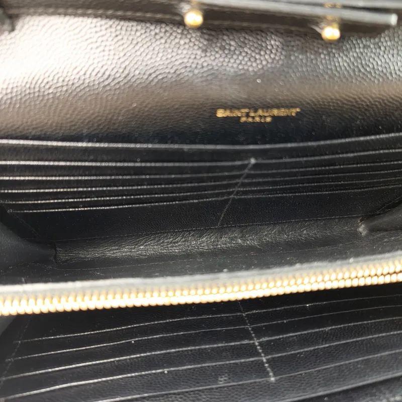 SAINT LAURENT Crossbody Bag CASSANDRE ENVELOPE Black Calfskin One Size 22.5 × 4 × 14 cm — detail view 13 of 13