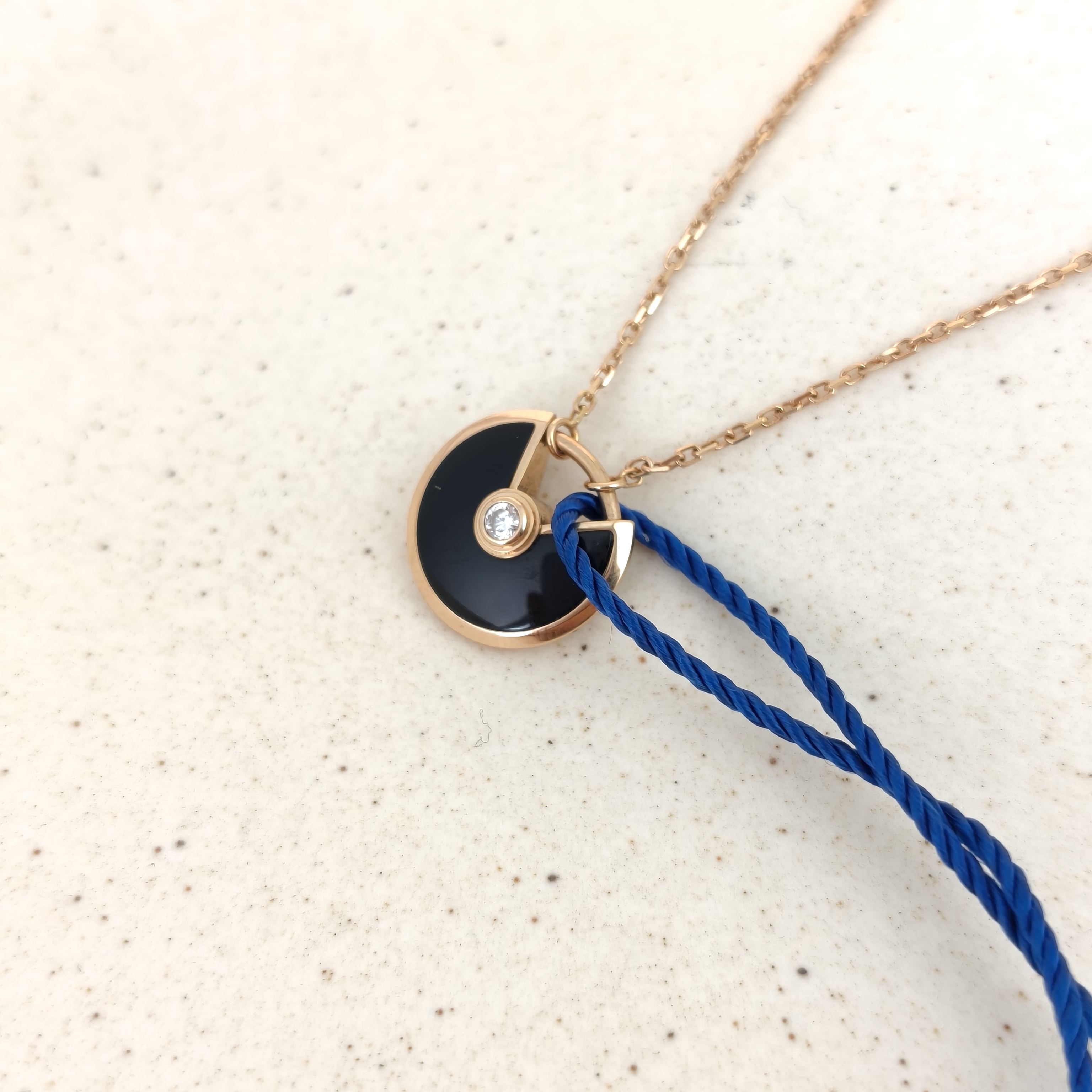 CARTIER Necklace Amulette de Necklace 18KR ose Gold Small0.12*41 — cover view 8 of 8