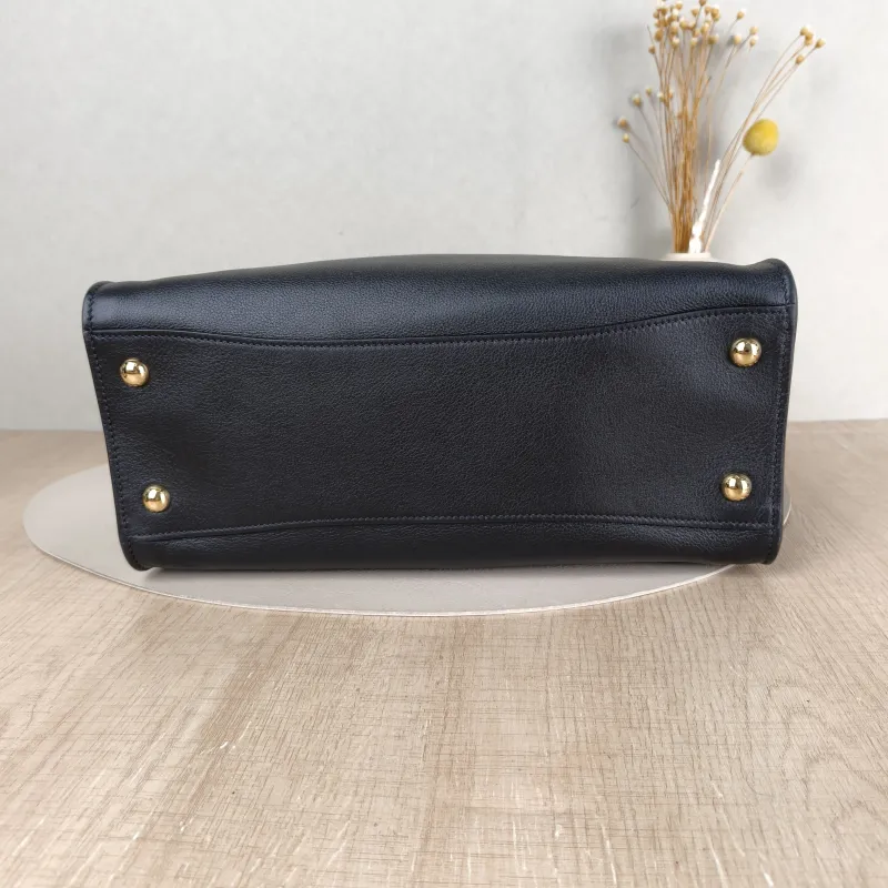PRADA Tote Bag Black Calfskin One Size 32 × 15 × 22 cm — cover view 2 of 5