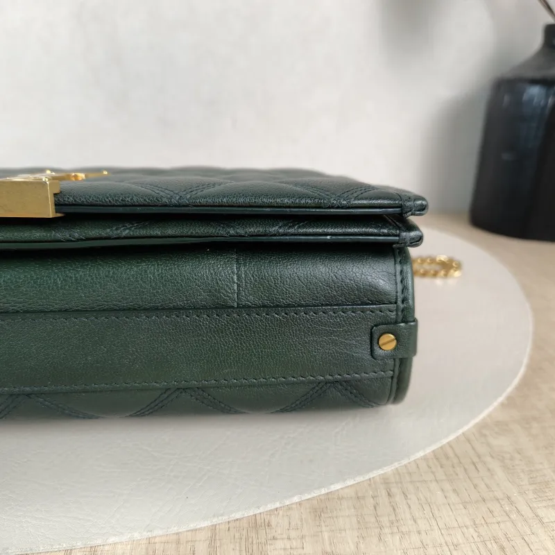 SAINT LAURENT Shoulder Bag Becky Crossbody Bag Green Lambskin 25 × 7 × 17.5 cm — detail view 11 of 11