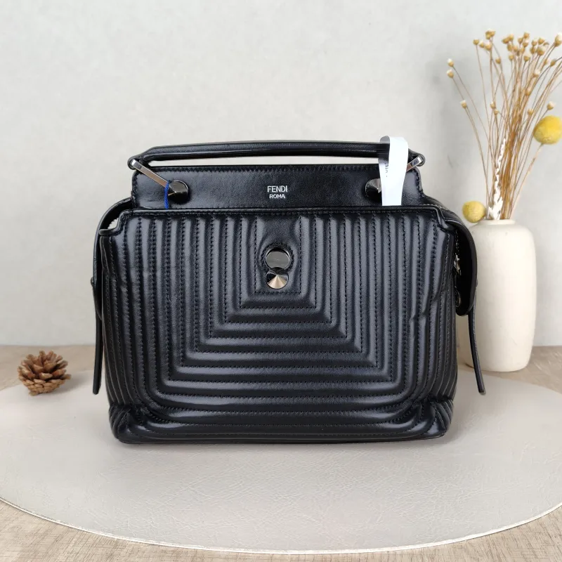 FENDI Crossbody Bagdotcom click Top Handle Bag Black Lambskin One Size23 × 11 × 15 cm
