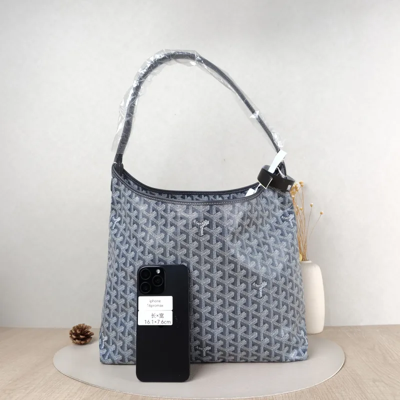 GOYARD Shoulder Bag Boheme Hobo Grey ine Canvas Small 43 × 14 × 27 cm — cover view 6 of 6