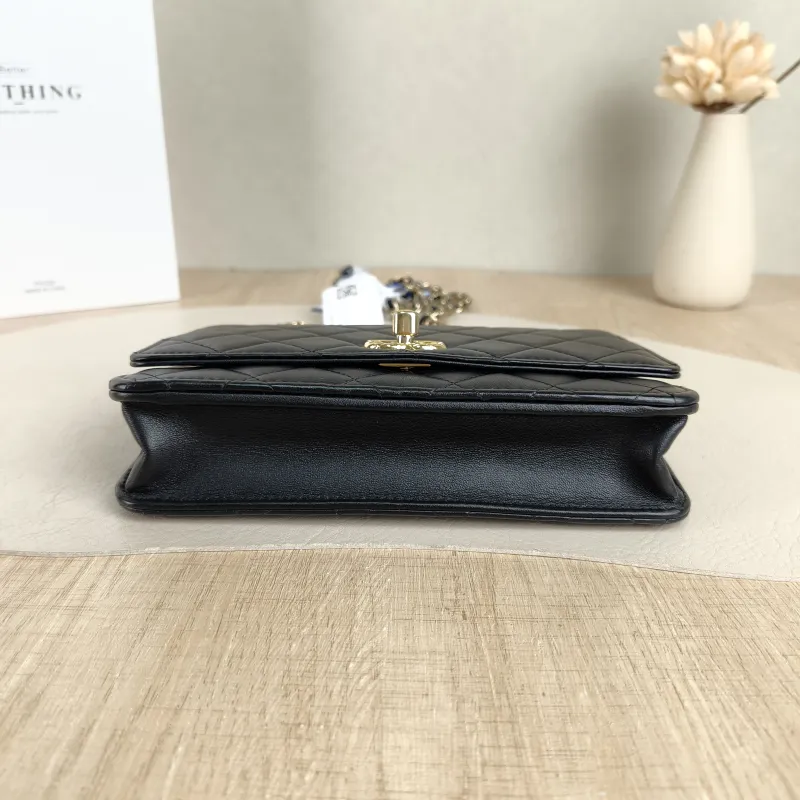 Chanel Crossbody Bagtrendy cc woc Black Lambskinmini19.2 × 3.5 × 12.3 cm — cover view 4 of 5