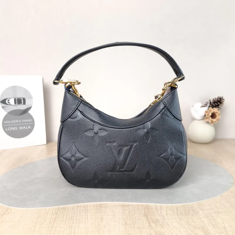 Louis Vuitton Shoulder Bag Bagatelle Black Empreinte Embossed Calfskin Small 24 × 7 × 18 cm