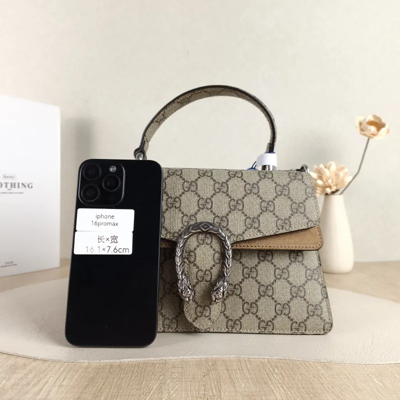 GUCCI Crossbody Bag Dionysus Edition Monogram PVC Small 24.5 × 10 × 15.5 cm — cover view 3 of 5