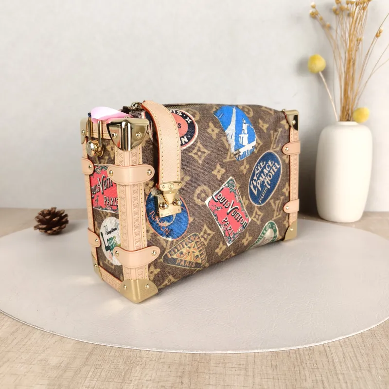Louis Vuitton Crossbody Bag Side Trunk Box Edition Brown PVC Medium 23.5 × 8.5 × 16 cm — cover view 6 of 6
