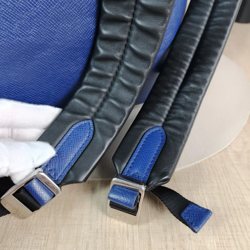 Louis Vuitton Backpack Discovery Backpack Blue PVC · Calfskin Small 37 × 20 × 40 cm — detail view 10 of 12