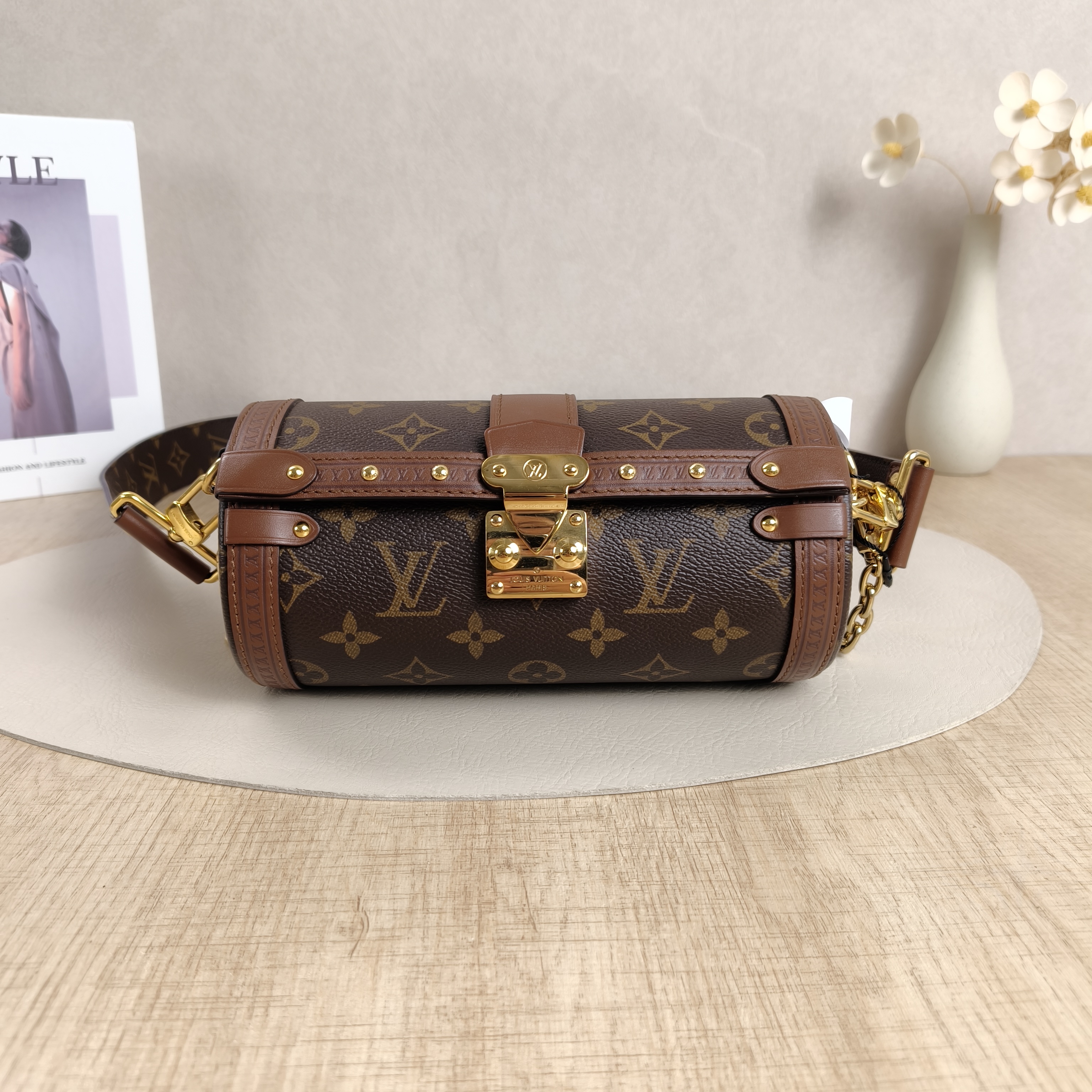 Louis Vuitton Crossbody Bag Papillon Trunk Monogram PVC Small19 × 9 × 9 cm