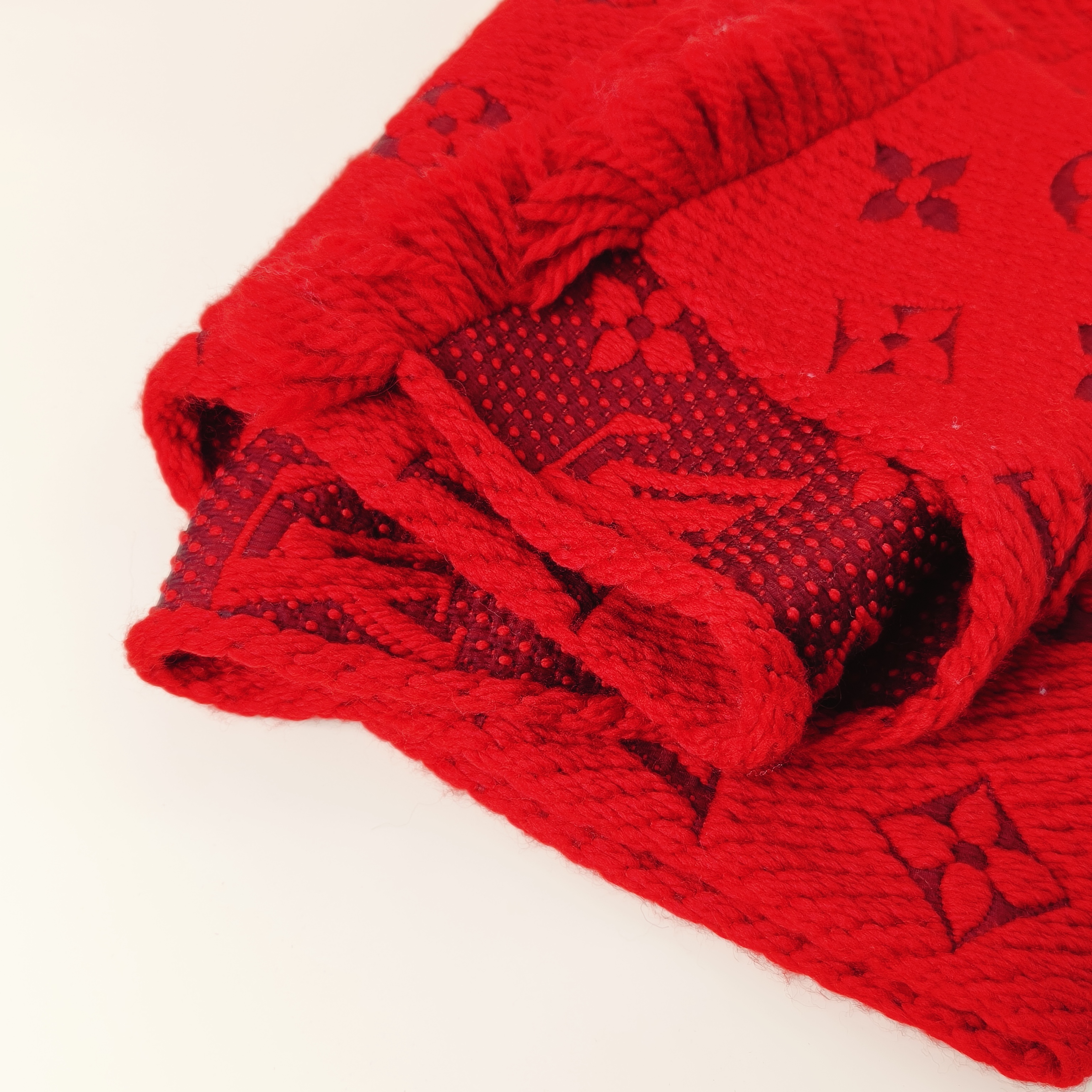 Louis Vuitton Scarf Scarf Red Wool · Silk One Size30*160cm — cover view 4 of 7