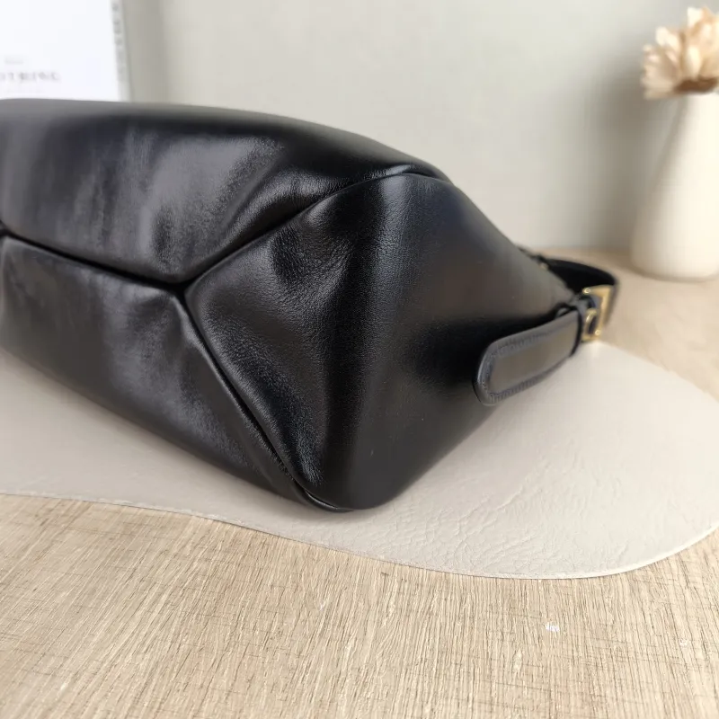 PRADA Shoulder Bag Aimée Black Calfskin 30 × 10 × 22 cm — detail view 11 of 11