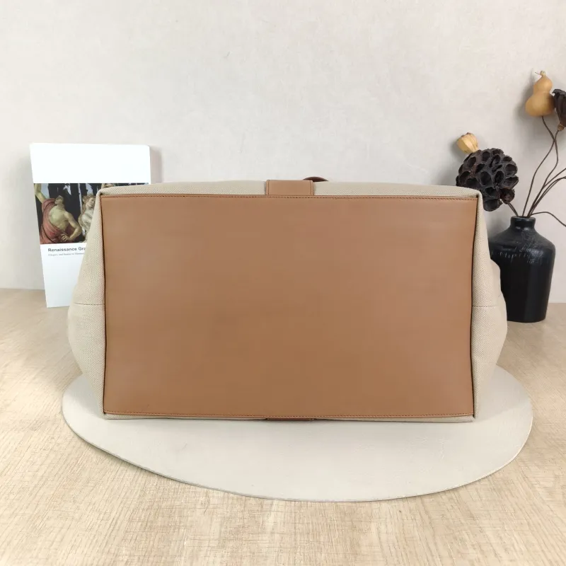 SAINT LAURENT Shoulder Bag Y Tote Bag Brown Canvas One Size 36 × 21 × 34 cm — cover view 2 of 4