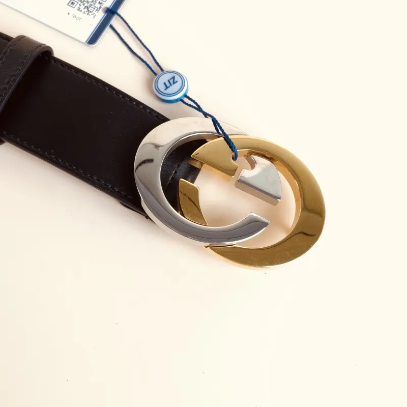 GUCCI Belt GB elt Black Calfskin One Size80 — cover view 3 of 5
