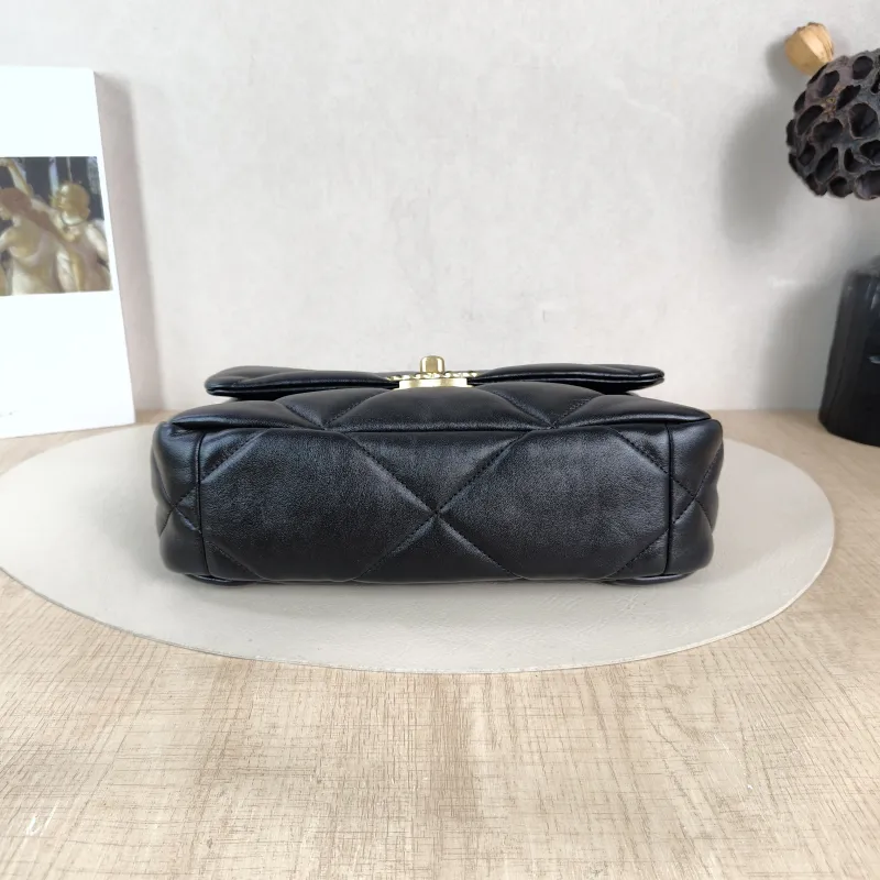 Chanel Crossbody Bag 19Bag Black SL ambskin Small 26 × 9 × 16 cm — cover view 3 of 5