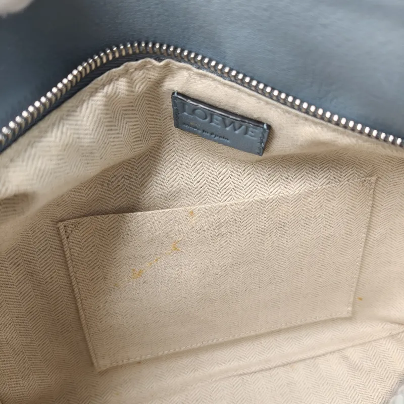 LOEWE Crossbody Bag Puzzle Blue CC alfskin Small 24 × 10.5 × 16.5 cm — detail view 11 of 16