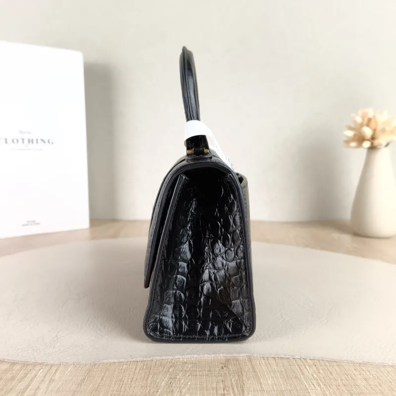 BALENCIAGA Crossbody Bag Hourglass Hourglass Bag Black CC alfskin Mini 19 × 8 × 13 cm — detail view 3 of 11
