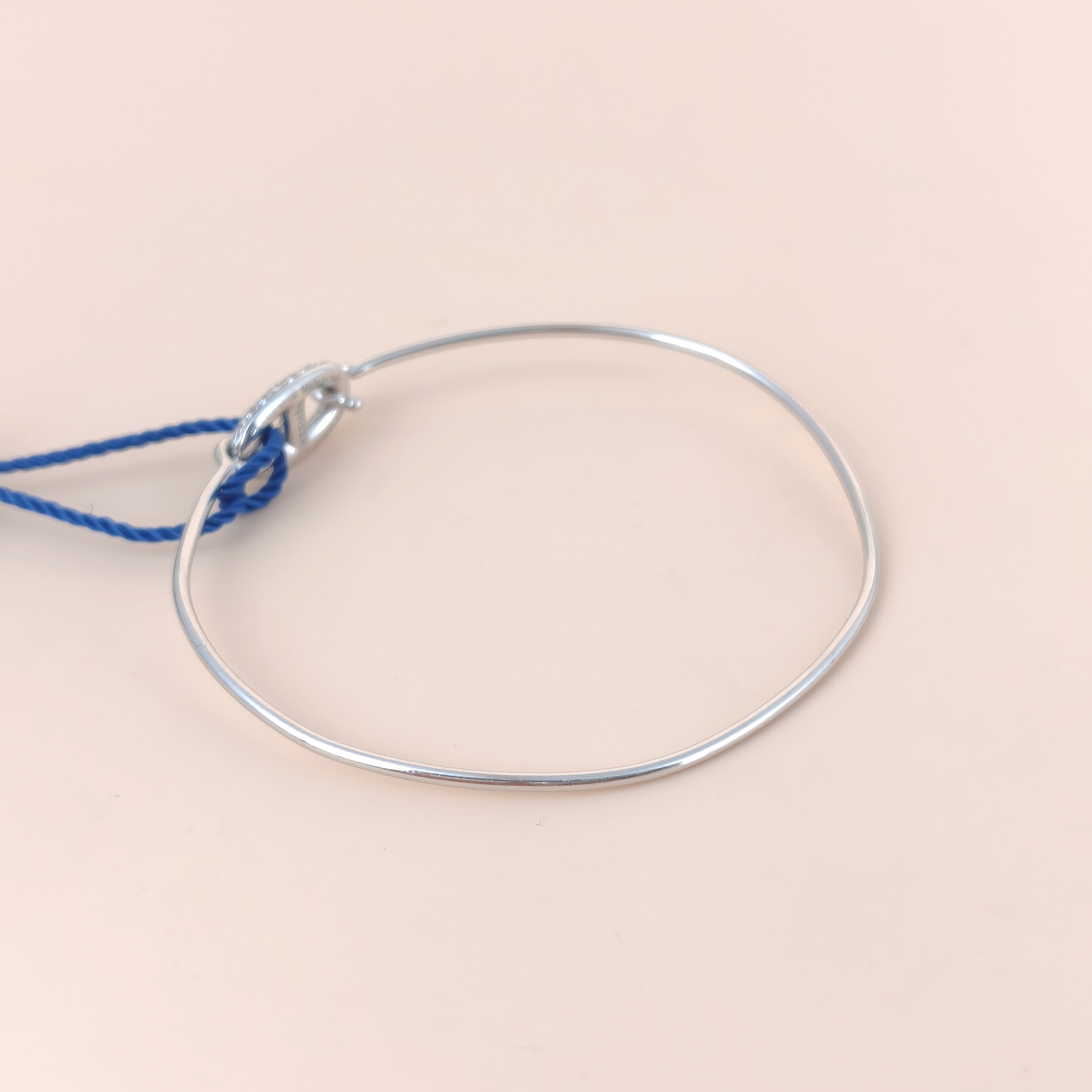 Hermès Bangle Ronde Chaine d'Ancre Bracelet Bangle White Gold18KW hite Gold Diamond One Size16cm — cover view 5 of 7
