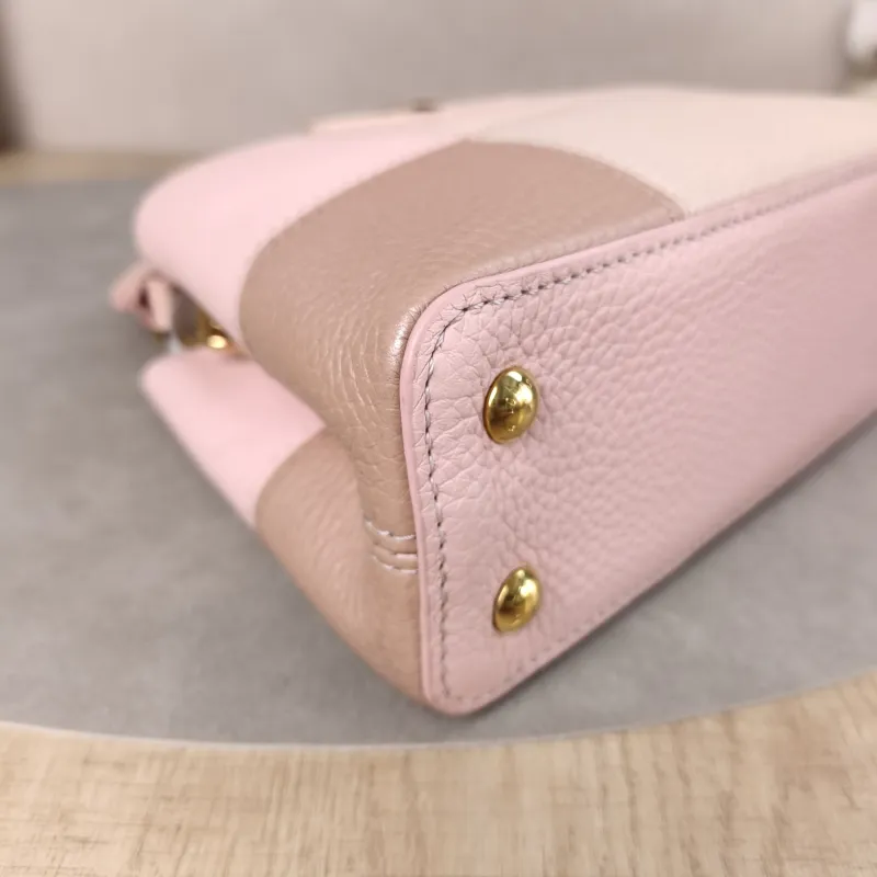 Louis Vuitton Crossbody Bag Capucines Pink Colorblock Calfskin · mini21 × 8 × 14 cm — detail view 7 of 13