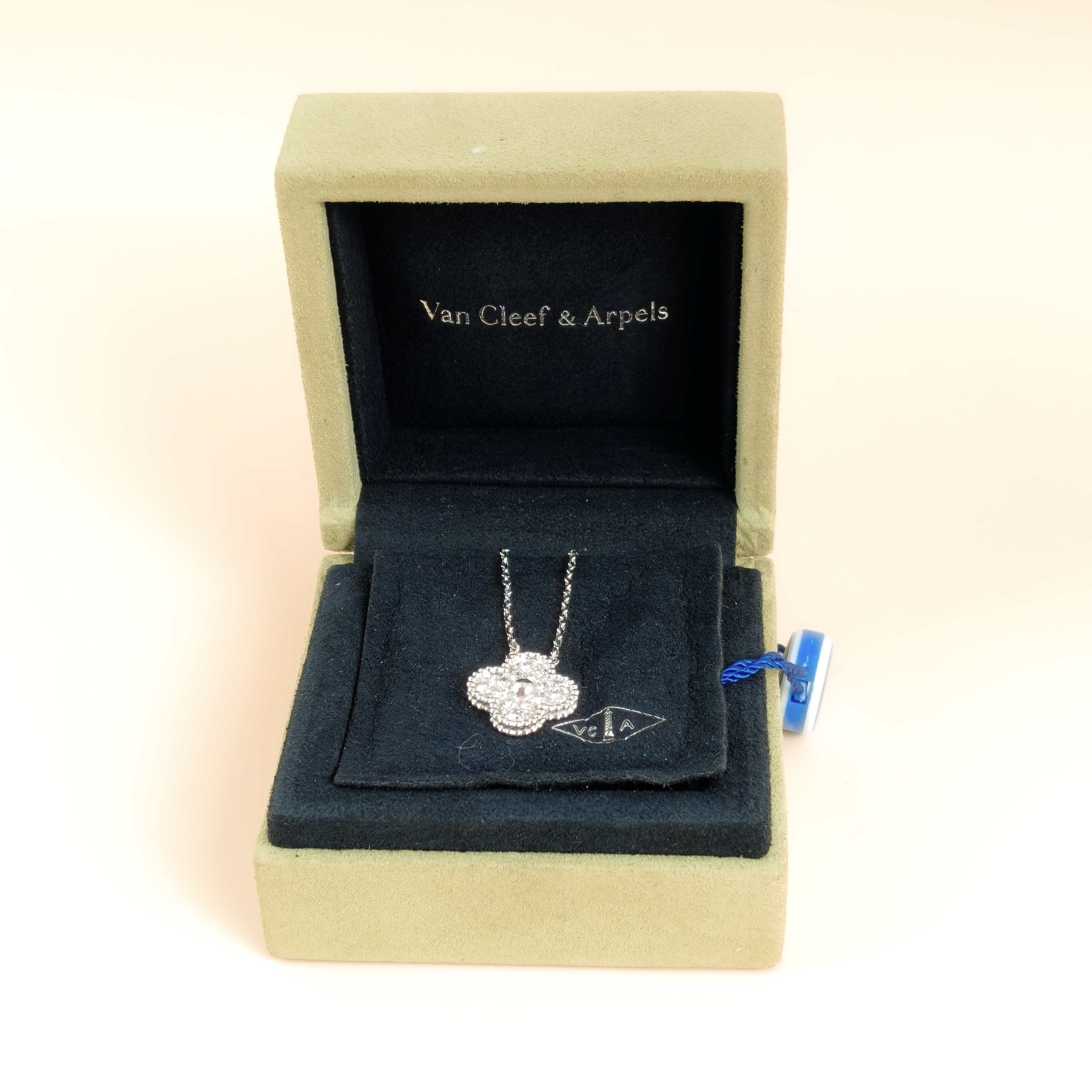 Van Cleef & Arpels Necklace Alhambra White Gold18KW hite Gold Diamond Vintage Small41.5cm — cover view 2 of 10