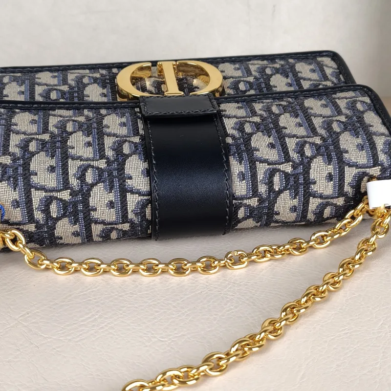 DIOR Crossbody Bag30 Montaigne East-West 30Blue Canvas Small21 × 6 × 12 cm — detail view 2 of 12