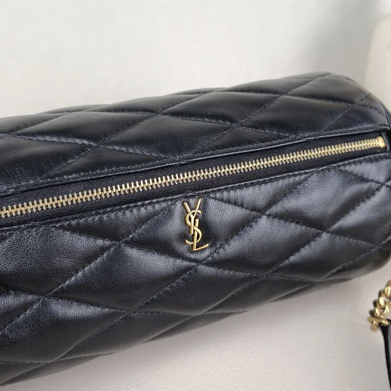 SAINT LAURENT Shoulder Bag Sade Black Lambskin Small24 × 12 × 12 cm — detail view 4 of 11
