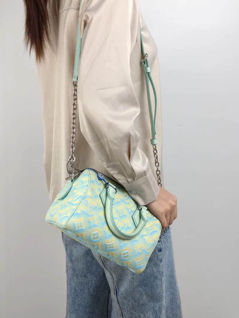 Louis Vuitton Crossbody Bag Speedy20 Collection Calfskin One Size 20.5 × 12 × 13.5 cm — on-model view 3 of 3