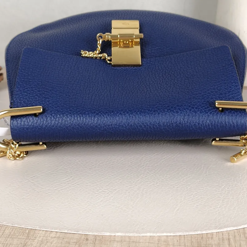 Chloé Crossbody Bagdrew Blue Calfskin One Size23 × 8 × 21 cm — detail view 8 of 11