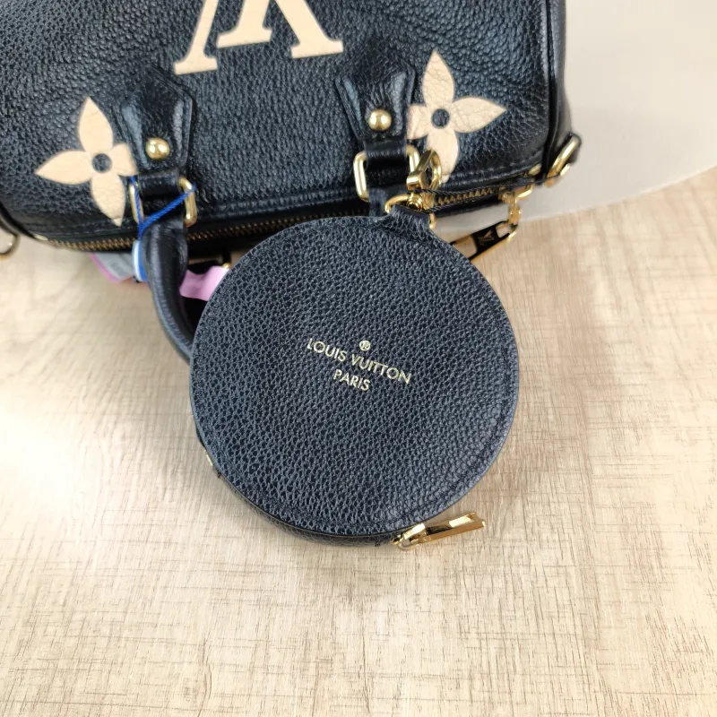 Louis Vuitton Crossbody Bag Papillon Black · White Monogram Empreinte Embossed Calfskin BB 20 × 10 × 10 cm — detail view 11 of 12