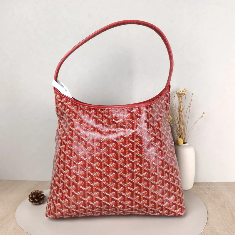 GOYARD Shoulder Bag Boheme Hobo​ Red PVC Small 43 × 14 × 27 cm