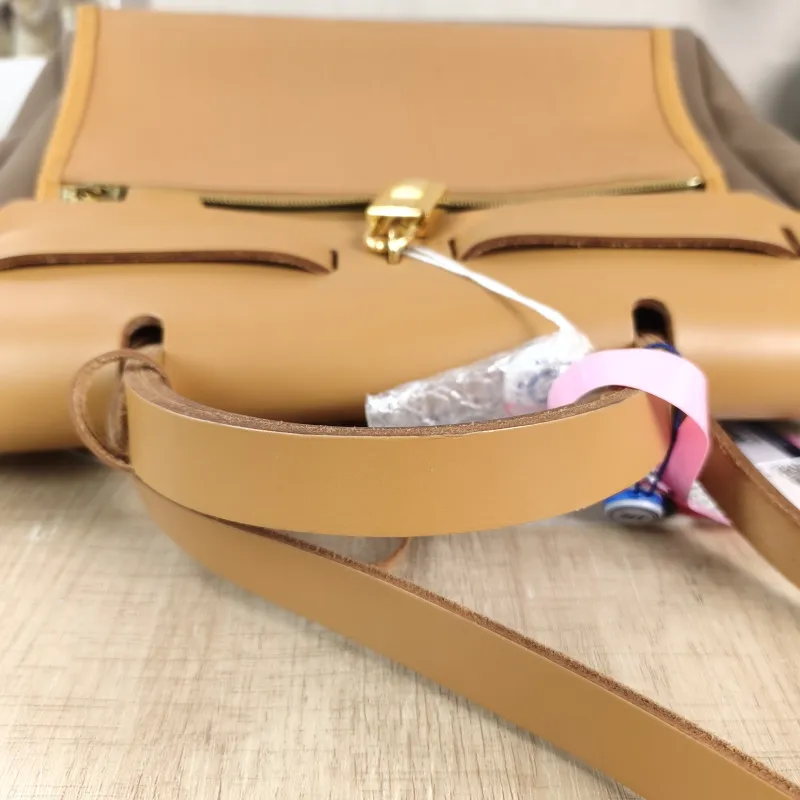 Hermès Crossbody Bag Herbag 31 Calfskin，Canvas Medium 30.5 × 11 × 25.5 cm B — detail view 12 of 13
