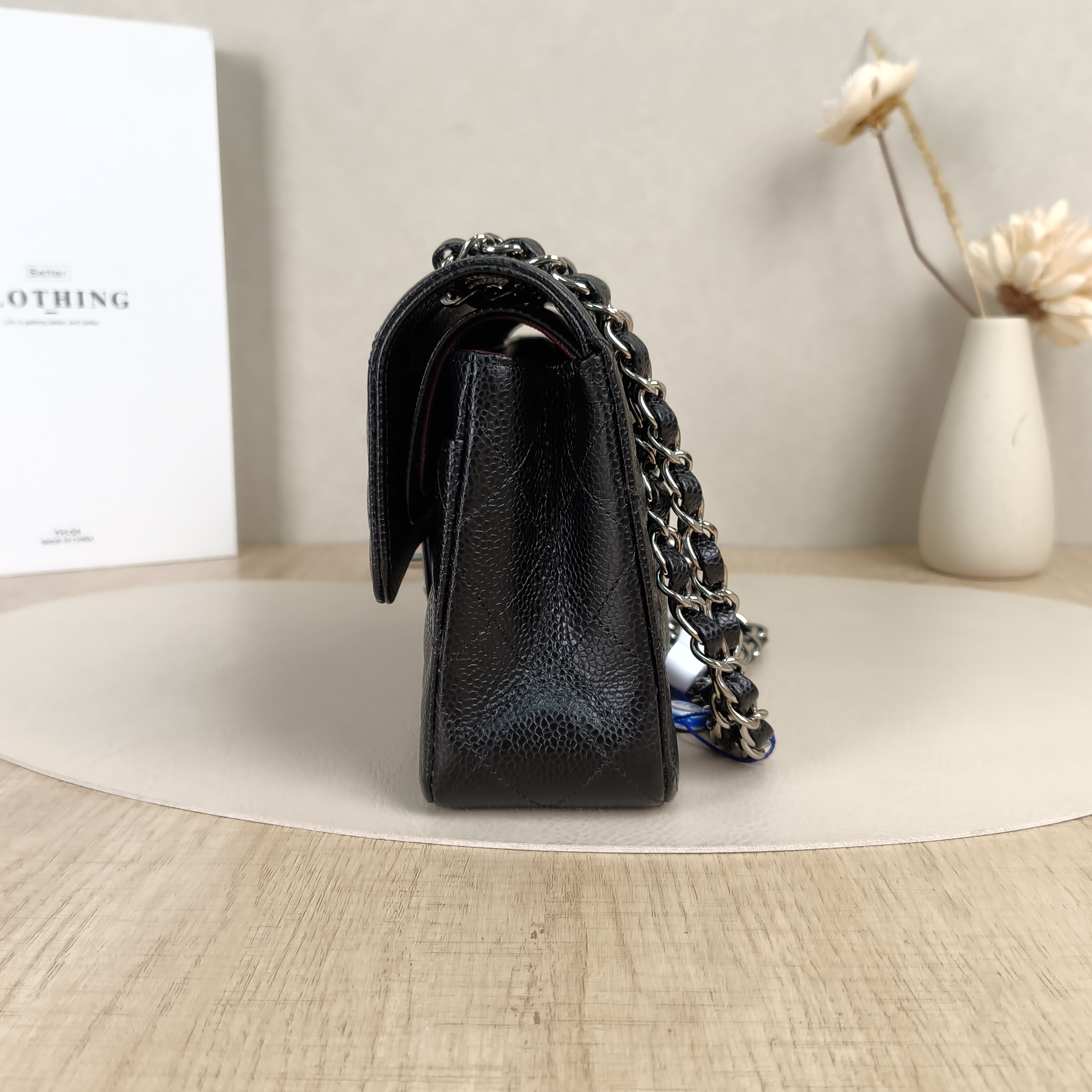 Chanel Crossbody Bag Classic Flap CF Black Grained Calfskin Small23 × 6 × 14.5 cm — cover view 5 of 9