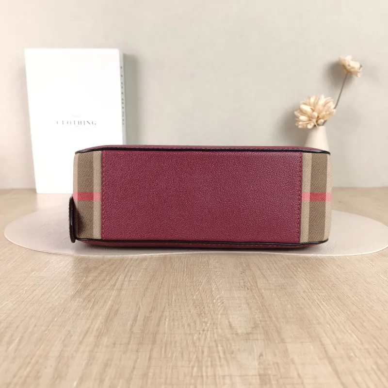 BURBERRY Crossbody Bag Crossbody Bag Red Canvas One Size27 × 9 × 21 cm — cover view 5 of 5