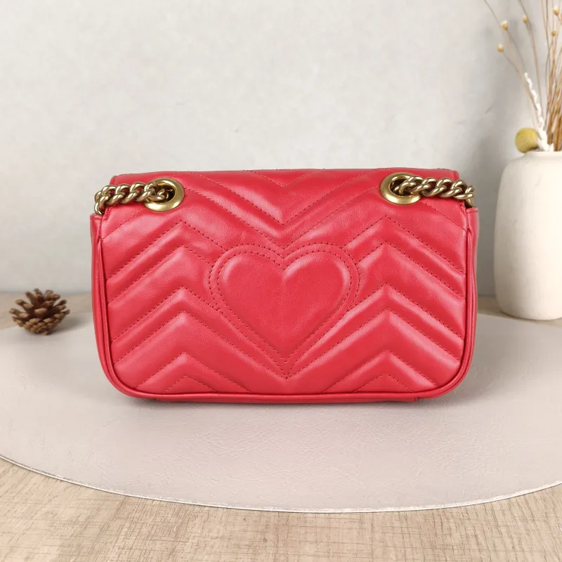 GUCCI Crossbody Bag GG Marmont Small Marmont 22Red Calfskin Small22 × 6 × 13 cm — cover view 5 of 5