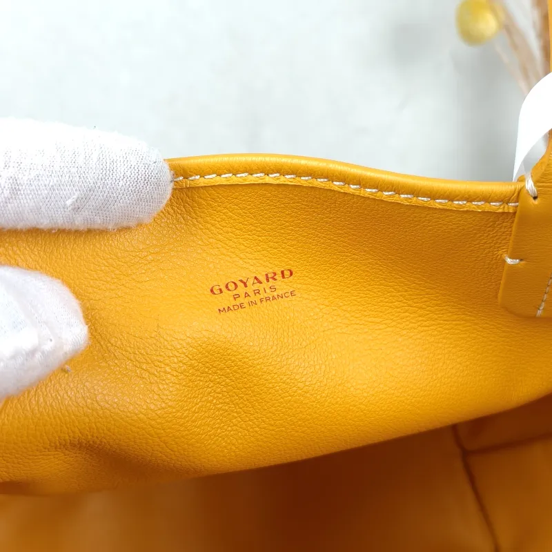 GOYARD Top Handle Bag ANJOU Shopping Tote Yellow PVC Mini 19.5 × 9 × 19.5 cm — detail view 4 of 10