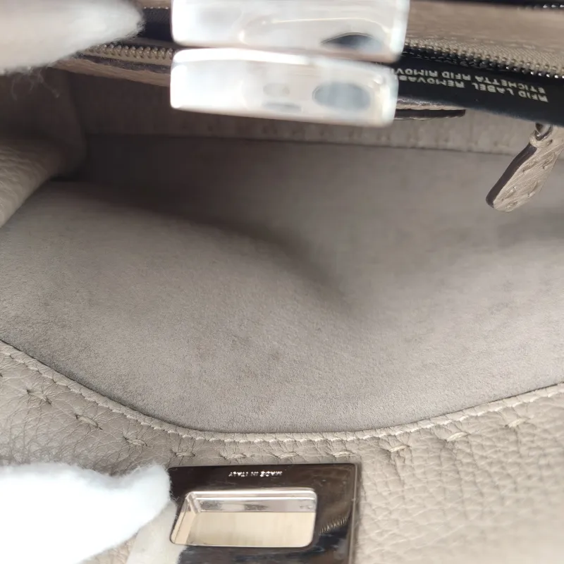 FENDI Crossbody Bag Peekaboo Crossbody Bag Grey Calfskin · Small 23 × 11 × 18 cm — detail view 2 of 14