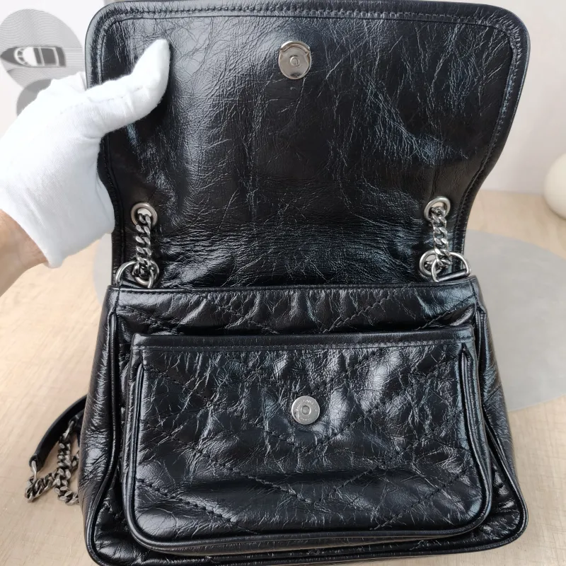 SAINT LAURENT Crossbody Bag Niki D Waxed Leather Calfskin Small21 × 7.5 × 16 cm — detail view 6 of 14