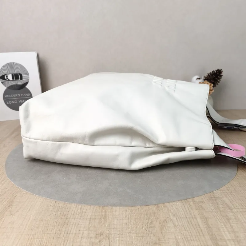 Miumiu Crossbody Bag Tote Bag White Calfskin One Size 37 × 11 × 37 cm — detail view 8 of 11