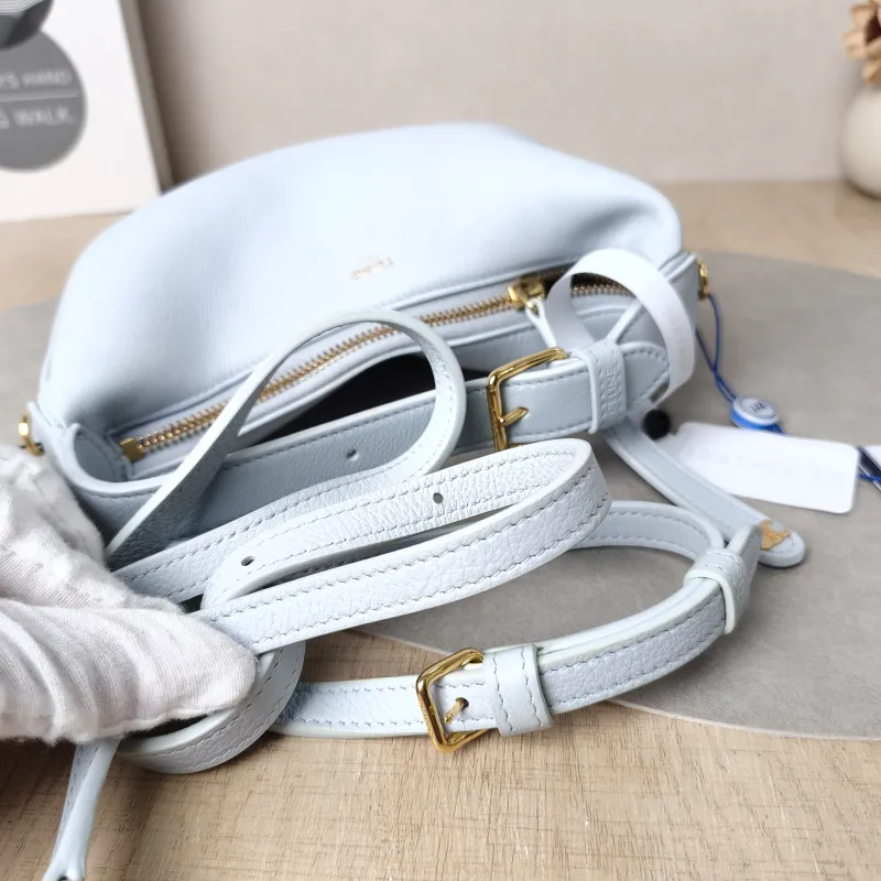 CELINE Crossbody Bag TEEN LULU hobo Blue Calfskin Small 21 × 5 × 24 cm — detail view 1 of 12