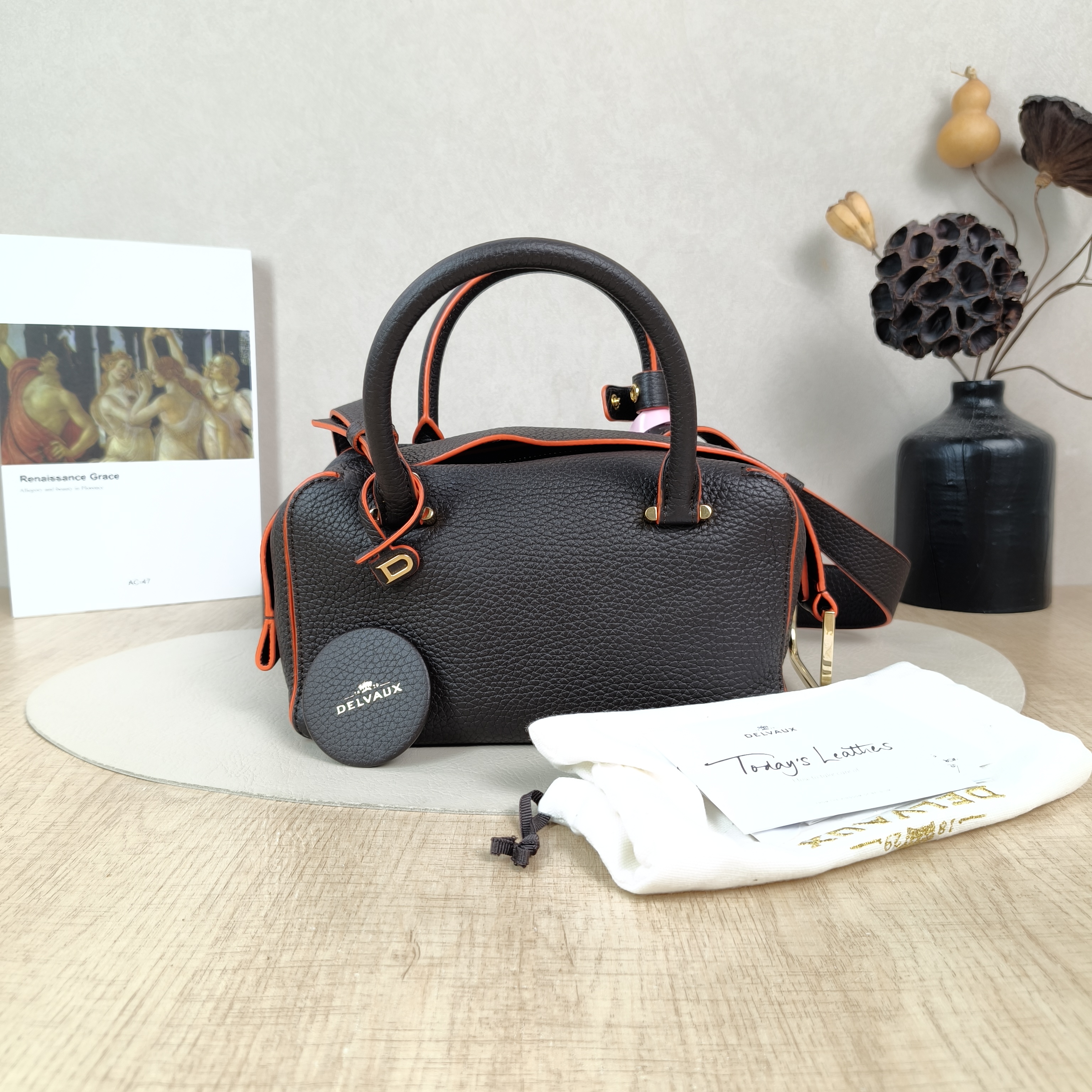 DELVAUX Top Handle Bag Cool Box Box Shoulder Bag Colorblock Calfskinmini21 × 11 × 13 cm — cover view 2 of 6