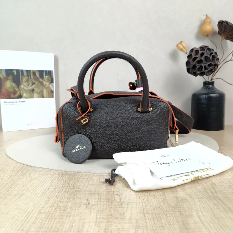 DELVAUX Top Handle Bag Cool Box Box Shoulder Bag Colorblock Calfskinmini21 × 11 × 13 cm — cover view 2 of 6