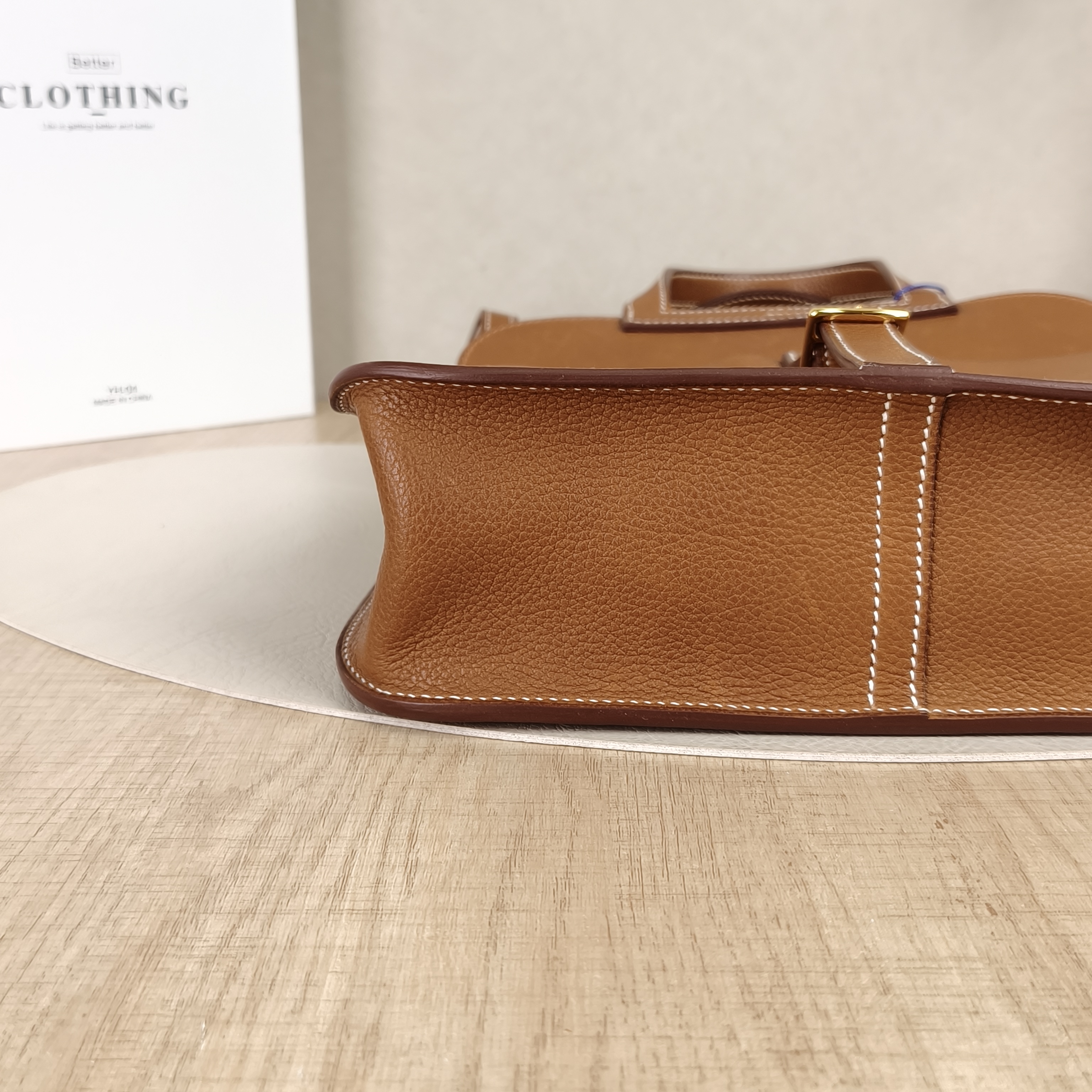 Hermès Shoulder Bag Halzan 25 Brown Saddle Leather Small25 × 8 × 17 cm — cover view 3 of 9