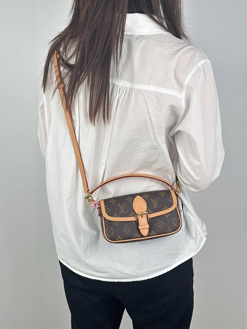 Louis Vuitton Crossbody Bag Diane Baguette Bag Monogram PV Cnano19 × 6 × 10.5 cm — on-model view 2 of 3