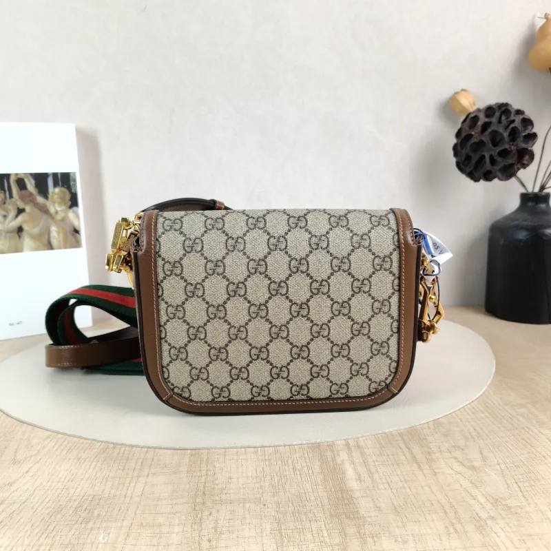 GUCCI Crossbody Bag Horsebit 1955 Horsebit Small Monogram PVC Small 20.5 × 5 × 14.5 cm — cover view 6 of 6