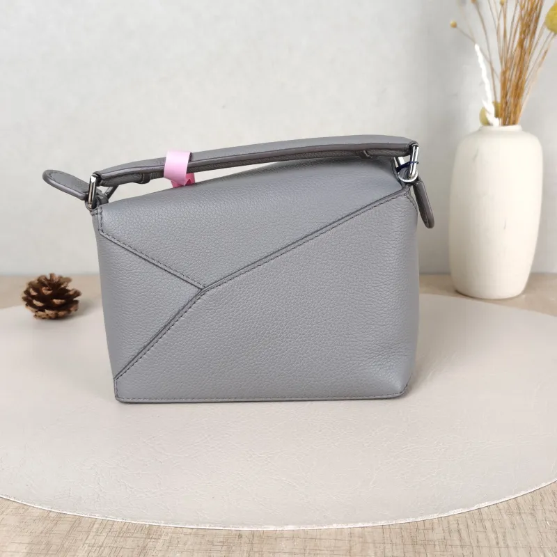 LOEWE Crossbody Bag Puzzle Grey Calfskinmini18 × 8 × 12.5 cm — cover view 3 of 5