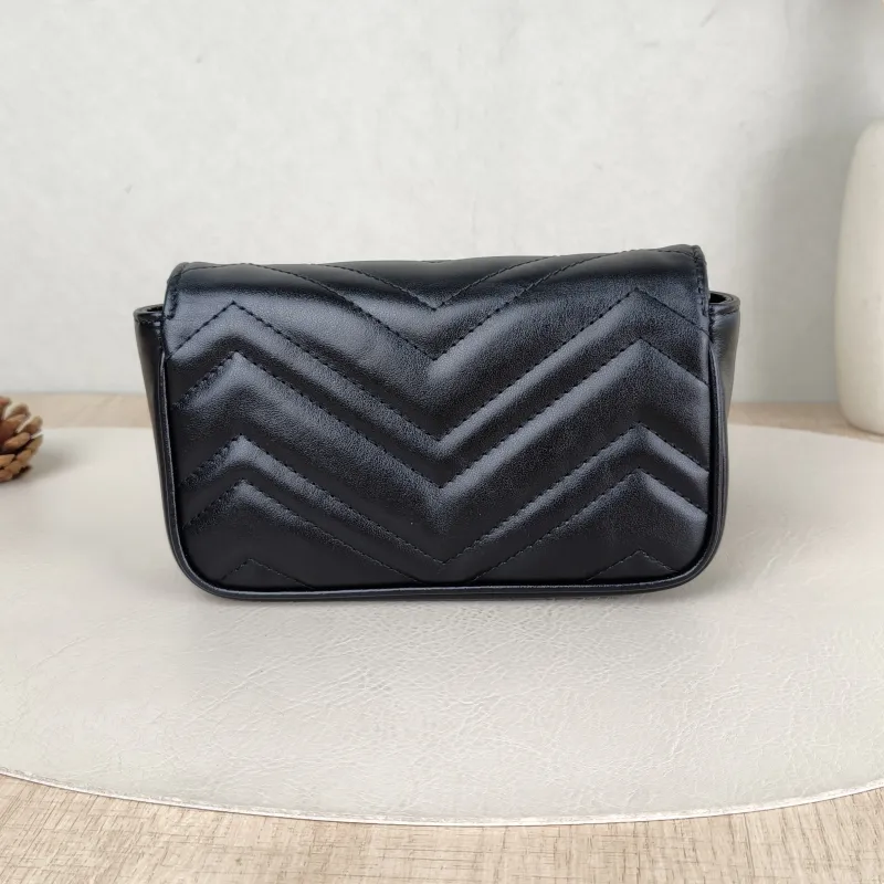GUCCI Crossbody Bag GG Marmont So Black Marmont So Black Black CC alfskin Mini 16.5 × 5 × 10 cm — cover view 6 of 6