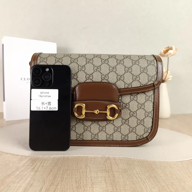 GUCCI Shoulder Bag Horsebit 1955 Horsebit Medium Monogram PVC Medium25 × 8 × 18 cm — cover view 5 of 5