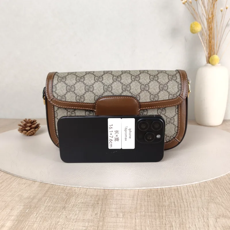 GUCCI Shoulder Bag Horsebit 1955 Horsebit Small Monogram · Shoulder Strap PVC Small 24 × 5.5 × 13 cm — cover view 3 of 5