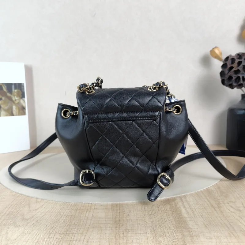 Chanel Backpack Duma Black Lambskin Small18 × 9.5 × 19 cm — cover view 3 of 5