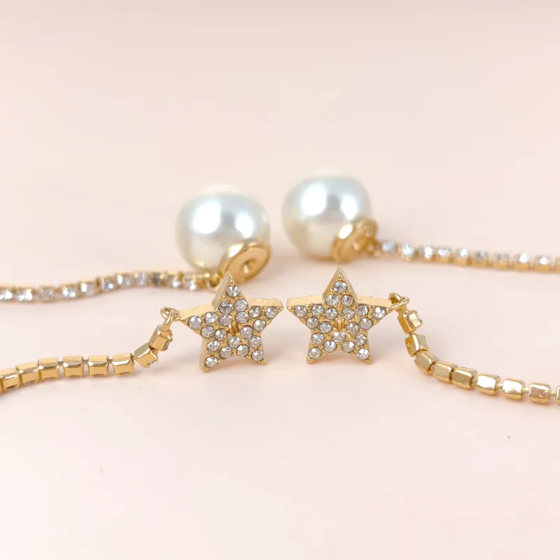 DIOR Earrings Pearl Earrings Gold One Size — cover view 2 of 7