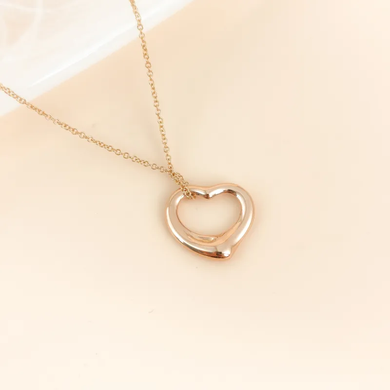 Tiffany&Co. Necklace Elsa Peretti Collection Open Heart Necklace Gold 18k One Size 45cm โ cover view 2 of 9