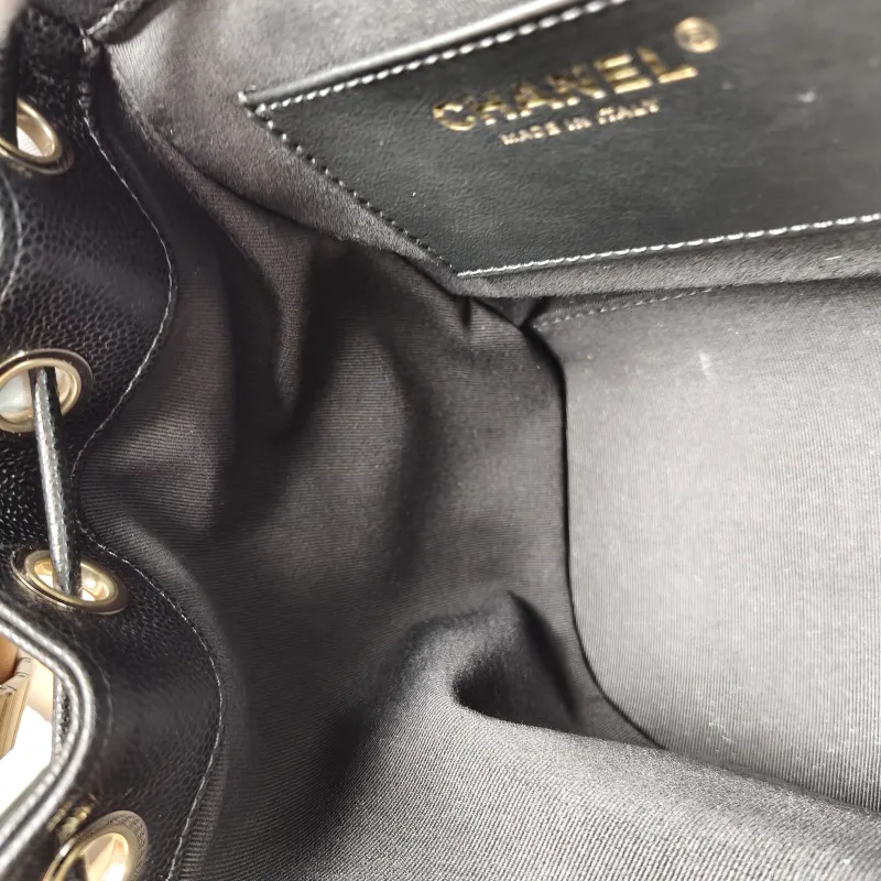 Chanel Backpackaffinity Backpack Black Grained Calfskin Small20 × 14 × 22 cm — detail view 14 of 19